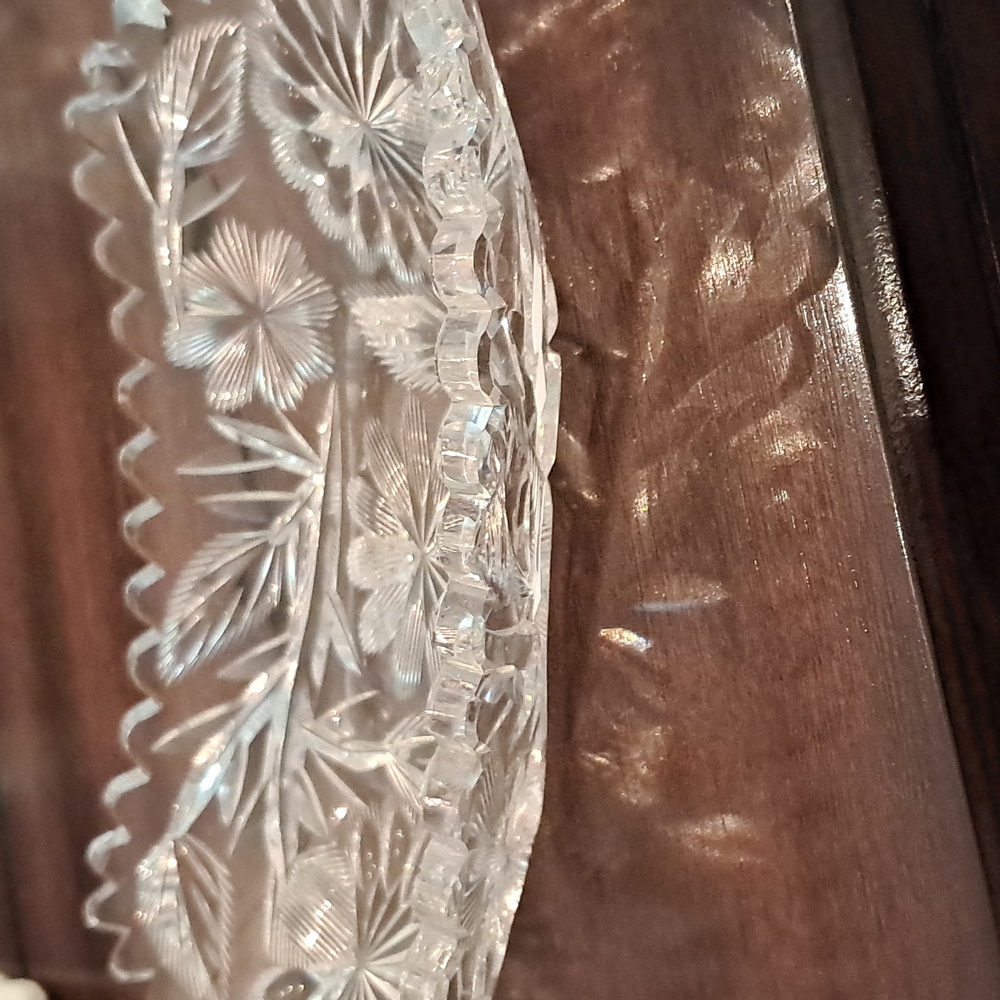 Antique Cut Glass Dish. - Picture 2 of 3